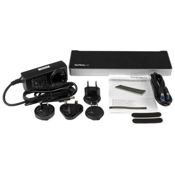 StarTech.com Docking station USB 3.0 a tre monitor - 1x HDMI - 2x DisplayPort - Dock portatile con Hub USB integrata a 5 porte e Gigabit Ethernet