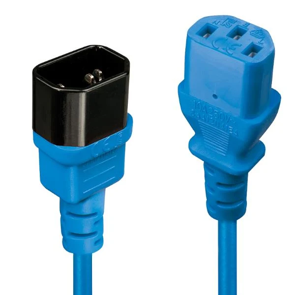 Lindy 30472 cavo di alimentazione Blu 2 m Accoppiatore C13 Accoppiatore C14