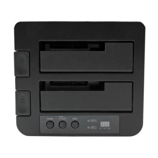 StarTech.com Docking Station per Hard Disk a 2 Slot - Duplicatore Standalone USB 3.0 (5 Gbps)/eSATA per SSD/HDD SATA III 2.5/3.5", Clonatore di Hard Drive con Carica dall'Alto
