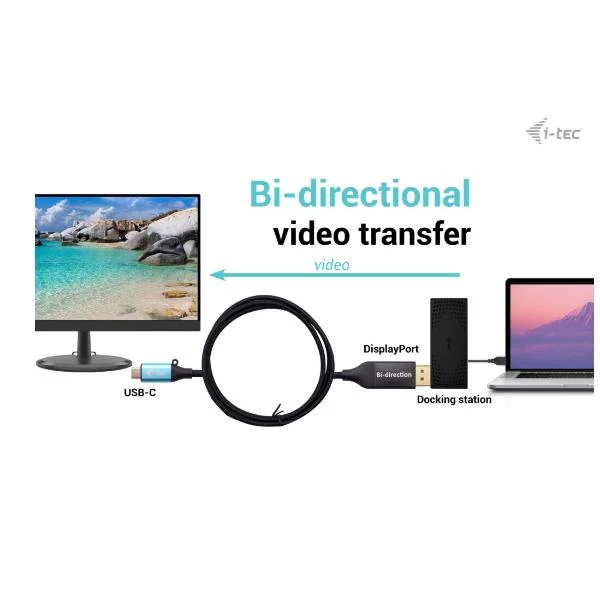 i-tec USB-C DisplayPort Bi-Directional Cable Adapter 8K/30Hz 150cm