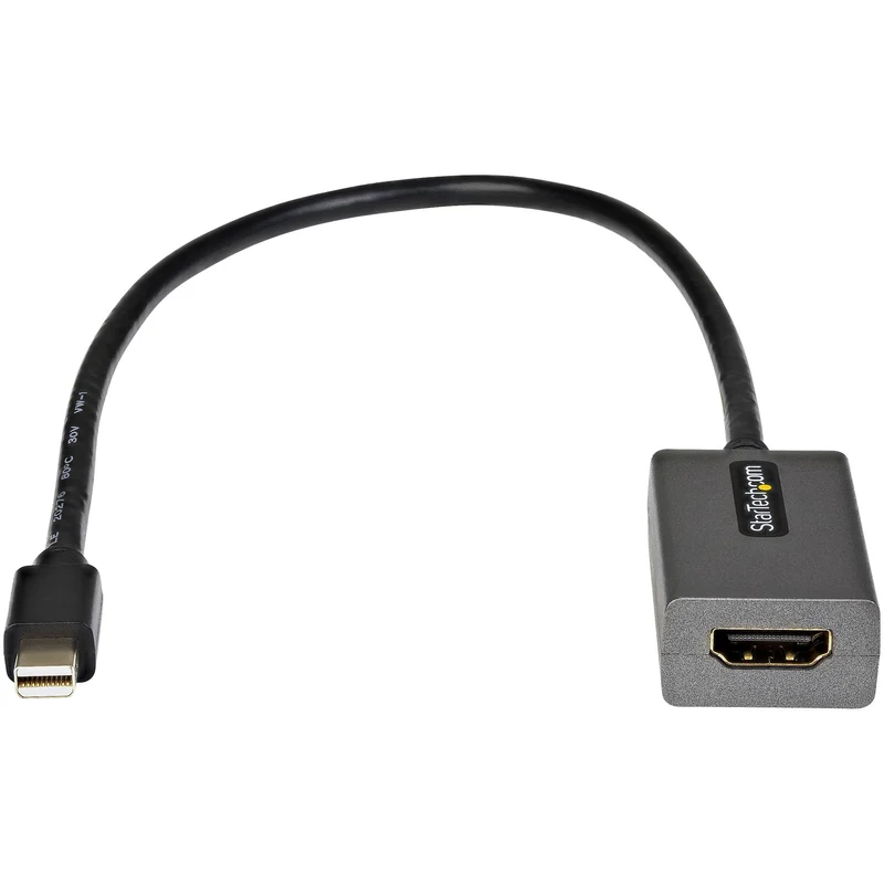 StarTech.com Adattatore Mini DisplayPort a HDMI - Dongle da mDP a HDMI - 1080p - Monitor/Display da mDP 1.2 a HDMI - Convertitore video - Cavo collegato da 30 cm - Versione aggiornata di MDP2HDMI