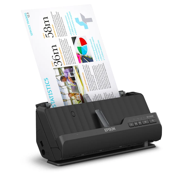 Epson ES-C320W Scanner con ADF + alimentatore di fogli 600 x 600 DPI A4 Nero