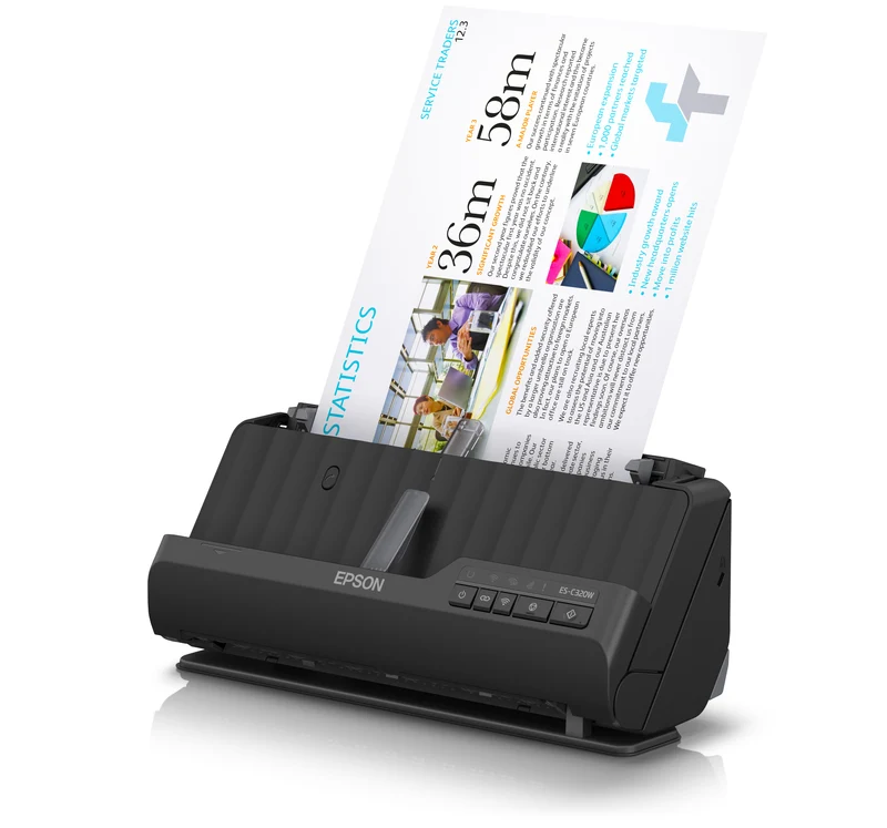 Epson ES-C320W Scanner con ADF + alimentatore di fogli 600 x 600 DPI A4 Nero