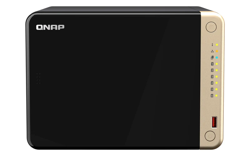 QNAP TS-664 NAS Tower Intel® Celeron® N5095 8 GB DDR4 0 TB QNAP QTS Nero, Bronzo