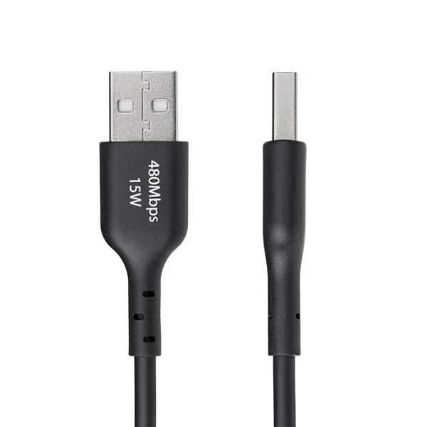 StarTech.com Cavo di Ricarica USB-A a USB-C da 2m - Cavetto di Carica Rapida USB-A a Type-C da 3A, Cavo per Trasferimento Dati USB 2.0 rivestito in TPE - M/M