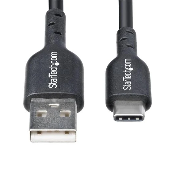 StarTech.com Cavo di Ricarica USB-A a USB-C da 2m - Cavetto di Carica Rapida USB-A a Type-C da 3A, Cavo per Trasferimento Dati USB 2.0 rivestito in TPE - M/M