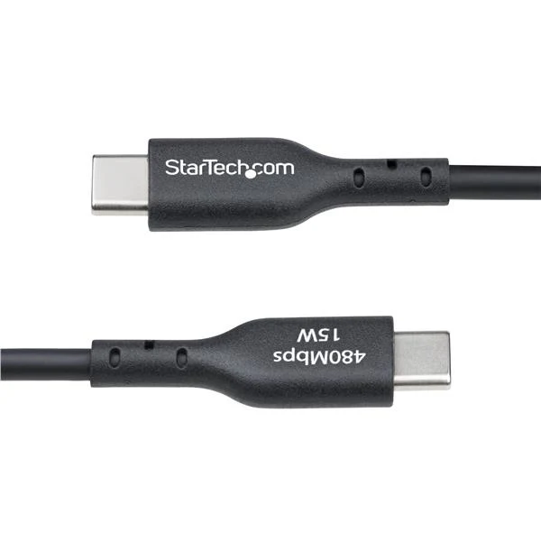 StarTech.com Cavo di Ricarica USB-A a USB-C da 2m - Cavetto di Carica Rapida USB-A a Type-C da 3A, Cavo per Trasferimento Dati USB 2.0 rivestito in TPE - M/M