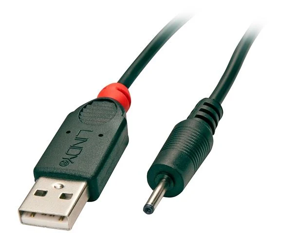 Lindy 70265 cavo di alimentazione Nero 1,5 m USB A EIAJ-01 (2.5 mm, 0.7 mm)