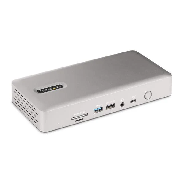 StarTech.com Docking Station USB4 e Thunderbolt 4 Universale, Dock TB4 per monitor quadrupli su Windows, Doppio su MacBook - 2x HDMI/2x DisplayPort, Hub 7x USB, 100W PD