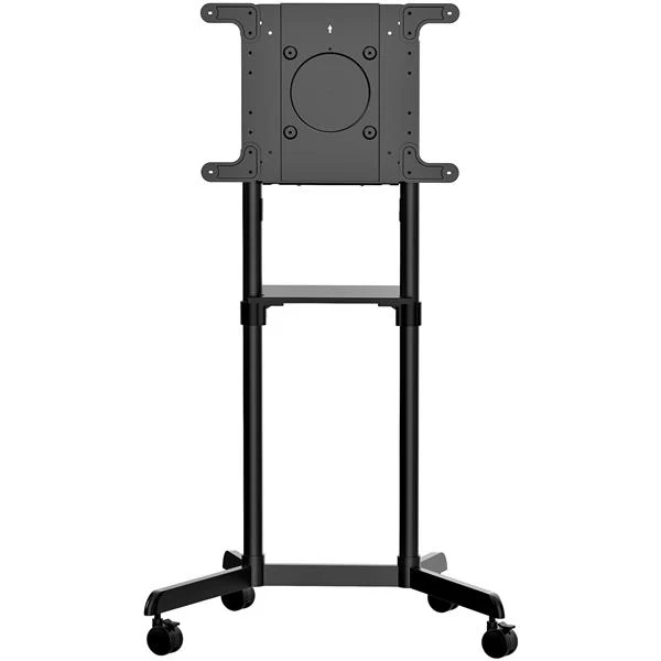 StarTech.com Carrello porta TV con ruote - Supporto TV portatile per schermi VESA da 37-70" (70 kg) - Supporto TV con ripiano e scomparto di appoggio - Schermo girevole/inclinabile - Carrello TV universale su ruote
