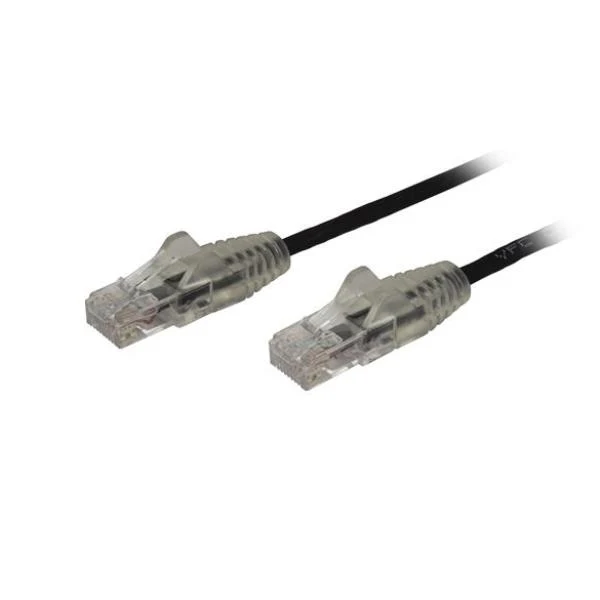 StarTech.com Cavo di Rete Ethernet Snagless CAT6 da 50cm - Cavo Patch antigroviglio slim RJ45 - Nero
