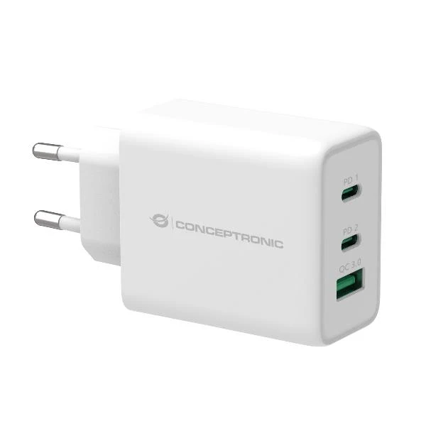 Conceptronic ALTHEA12W Caricabatterie per dispositivi mobili Universale Bianco AC Ricarica rapida Interno