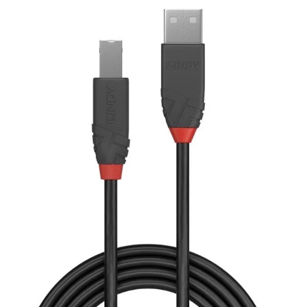 Lindy 36672 cavo USB USB 2.0 1 m USB A USB B Nero