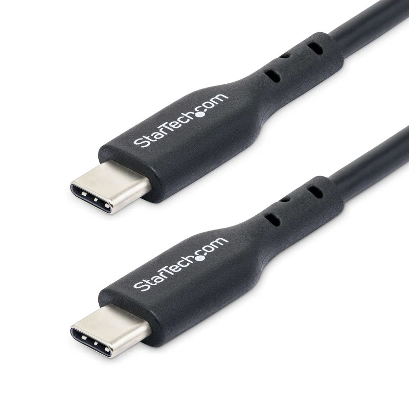 StarTech.com Cavo USB-C da 1m, cavo di ricarica USB-C, cavo USB 2.0 Tipo-C per laptop, 60W 3A Power Delivery, rivestimento in TPE, cavo di trasferimento dati, M/M