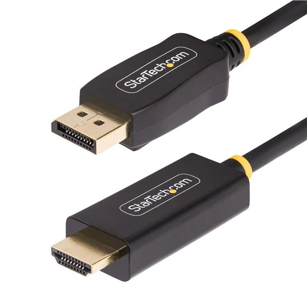 StarTech.com Cavo da DisplayPort a HDMI da 3m, 4K 60 Hz con HDR, Adattatore da DisplayPort a HDMI 2.0b, Convertitore video attivo da computer DP a monitor HDMI