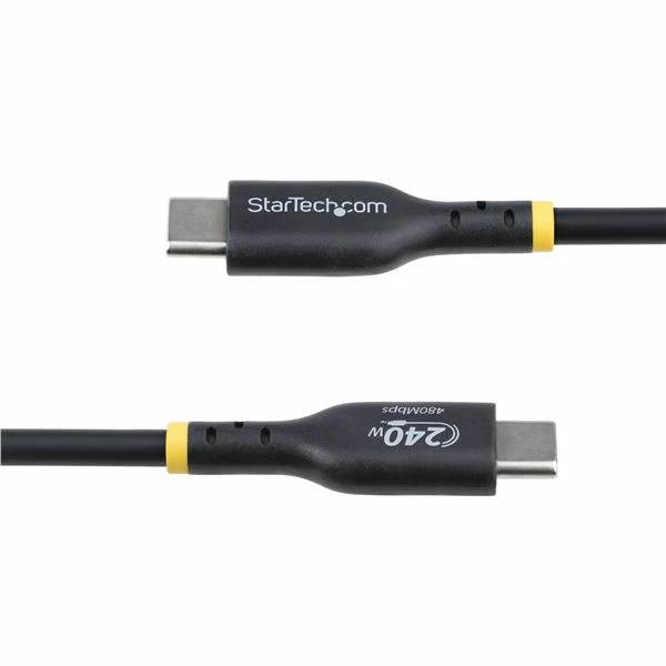 StarTech.com Cavo di Ricarica USB-C da 3m, cavo USB-C certificato USB-IF, 240W PD EPR, cavo trasferimento dati USB 2.0 Tipo-C per laptop, rivestimento in TPE, M/M