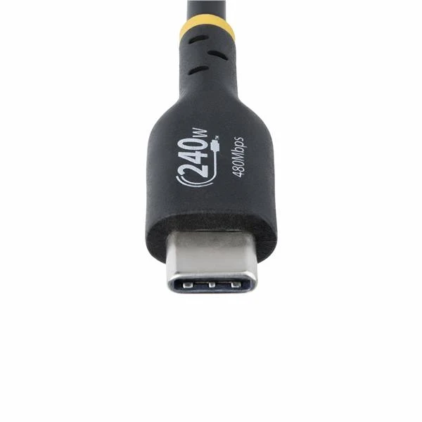 StarTech.com Cavo di Ricarica USB-C da 3m, cavo USB-C certificato USB-IF, 240W PD EPR, cavo trasferimento dati USB 2.0 Tipo-C per laptop, rivestimento in TPE, M/M