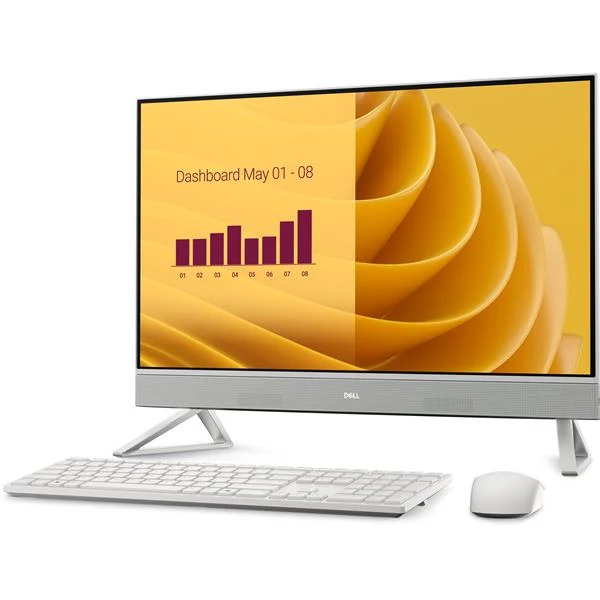 DELL EC27250 Intel Core 5 120U 68,6 cm (27") 1920 x 1080 Pixel PC All-in-one 16 GB DDR5-SDRAM 512 GB SSD Windows 11 Pro Wi-Fi 6E (802.11ax) Bianco