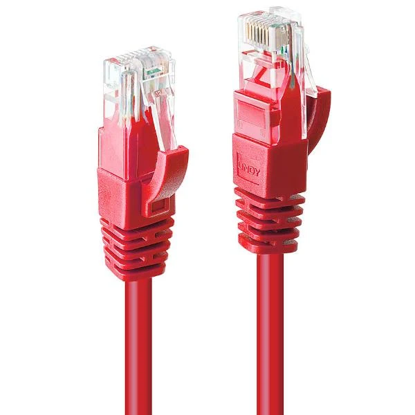 Lindy 48034 cavo di rete Rosso 3 m Cat6 U/UTP (UTP)