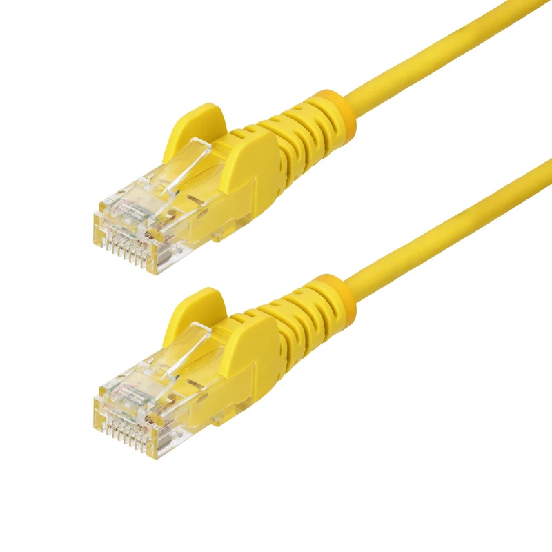 StarTech.com Cavo Ethernet CAT6 Giallo da 2m; Patch UTP con Plug RJ45 Antigroviglio e Rilievi di Trazione, Cavo Lan Slim in Rame Puro 28AWG, Sottoposto a test Fluke