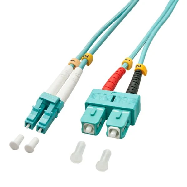Lindy 5.0m OM3 LC - SC Duplex cavo InfiniBand e in fibra ottica 5 m Turchese