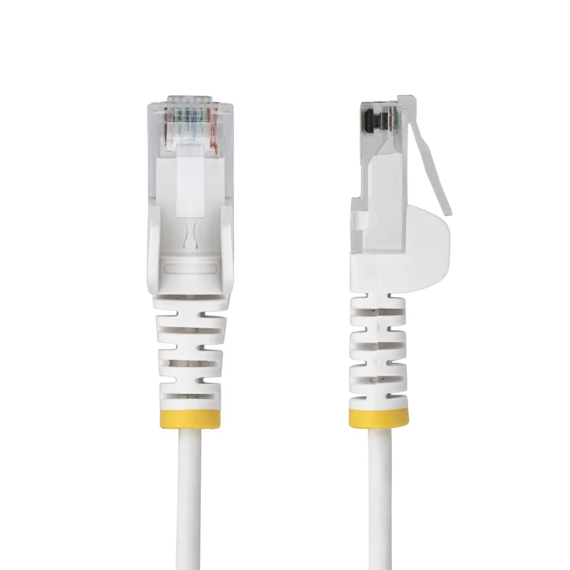 StarTech.com Cavo Ethernet CAT6 Bianco da 10m; Patch UTP con Plug RJ45 Antigroviglio e Rilievi di Trazione, Cavo Lan Slim in Rame Puro 28AWG, Sottoposto a test Fluke