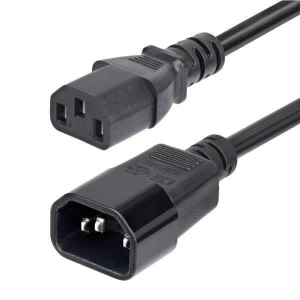 StarTech.com Cavo Prolunga di Alimentazione da 4,5m, Cavo di Alimentazione da C14 a C13 per PDU, 10A 250V, 14AWG, Prolunga Elettrica AC Certificata KEMA-KEUR