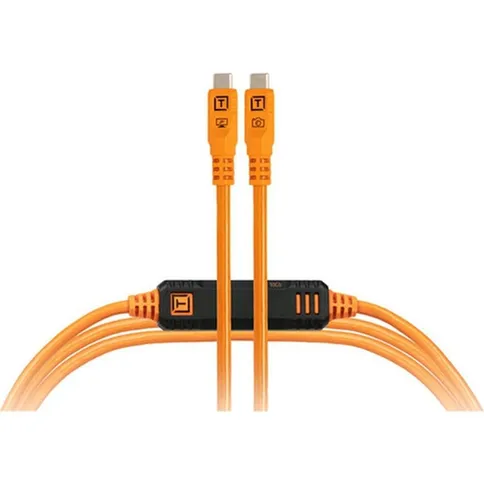 Tether Tools TetherPro Optima 10G USB-C. 10` (3m). Straight to Straight. High-Visibility Orange (con TetherBoost in linea)