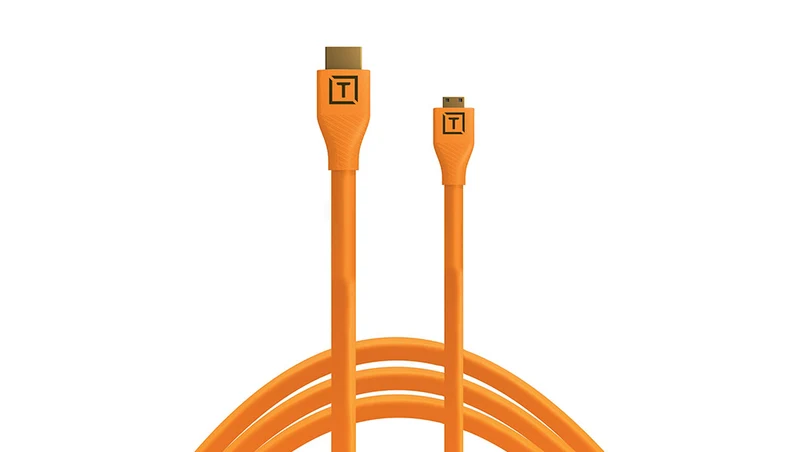 Tether Tools TetherPro cavo HDMI da Micro a HDMI 2.0 4.6m arancio alta visibilit�