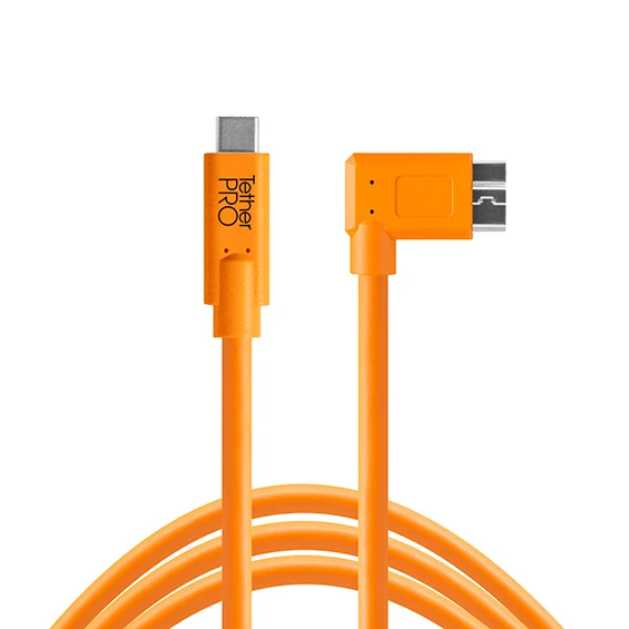 Tether Tools TetherPro cavo da USB-C a 3.0 Micro-B angolazione destra 4.6m arancio