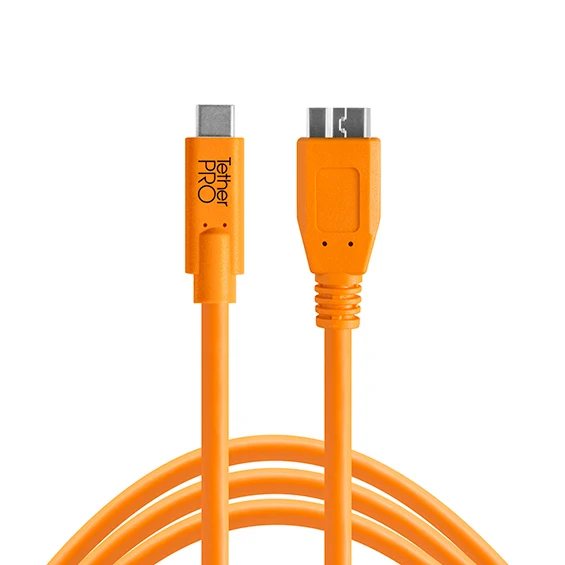Tether Tools TetherPro cavo da USB-C a 3.0 Micro-B 4.6m arancio