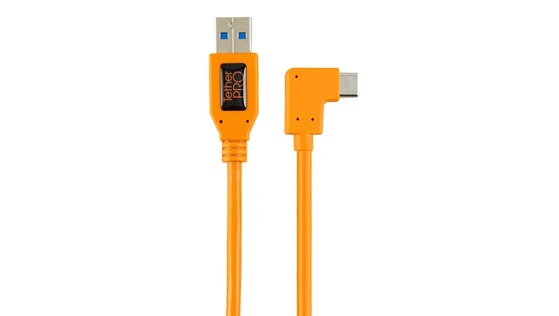Tether Tools TetherPro da USB 3.0 a USB 3.0 Micro-B adattatore ad angolo retto 'Pigtail' cavo 50cm arancio
