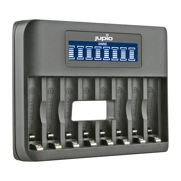 Jupio Octo caricabatteria LCD - USB 8-slots
