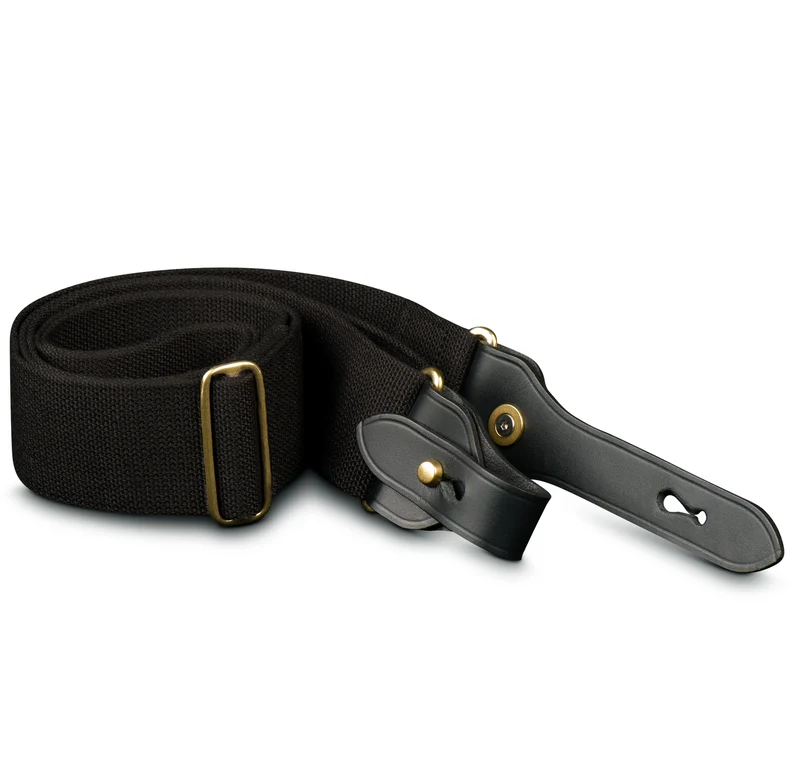 Billingham Tracolla di ricambio H1 50mm per Hadley One Tessuto Nero/Nero finiture ottone