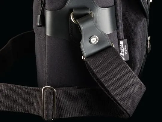 Billingham Tracolla di ricambio H1 per Hadley One Tessuto Nero/Cuoio nero