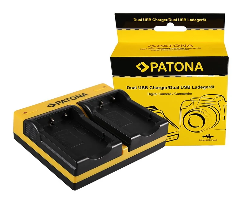 PATONA DUAL CHARGER FUJIFILM FUJI NP-40 FINEPIX F30 F-30 F31 F-31 F31FD F-31FD F402 INCL. INCL. MICRO-USB CABLE