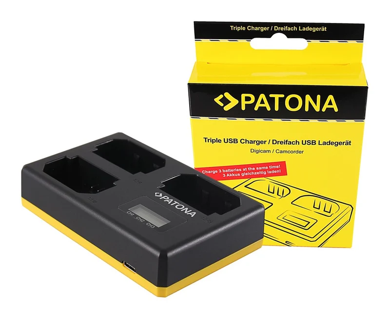 CARICABATTERIA TRIPLE USB PER SONY NP-FZ100