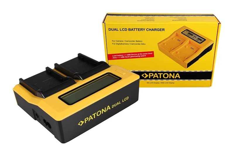 PATONA DUAL LCD USB CHARGER CANON BP911 BP-911 BP914 BP-914 BP915 BP-915