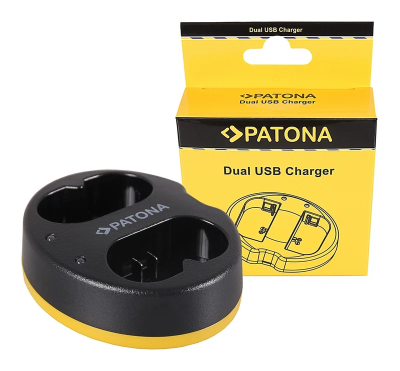 PATONA DUAL CHARGER GODOX VB20 V350S C/N/O/FLASH INCL. MICRO-USB CABLE