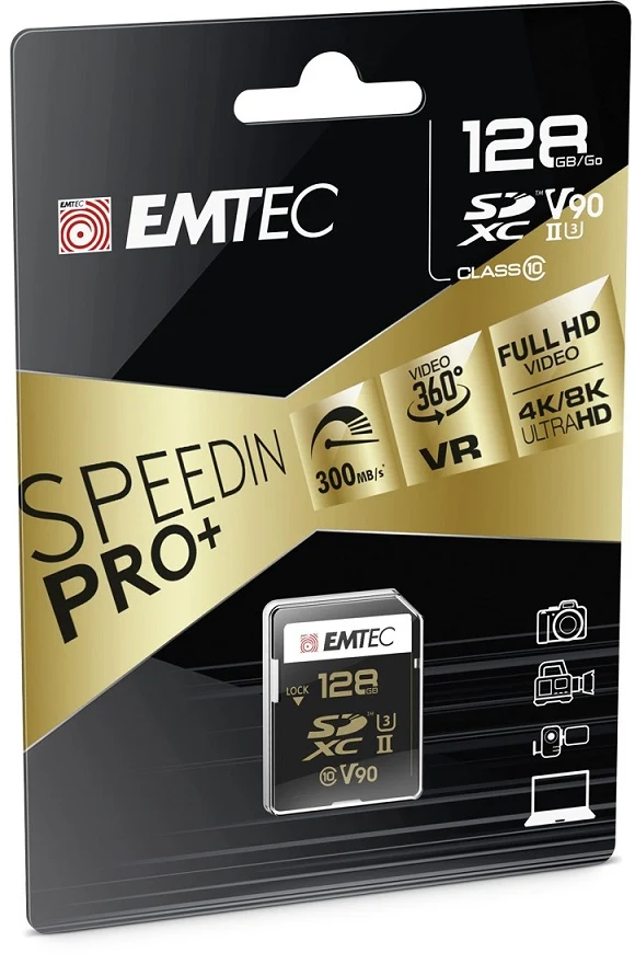 Emtec SPEEDIN PRO+ 128 GB SDXC UHS-II CLASSE 10 V90 U3